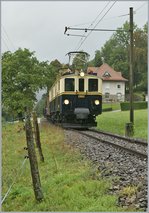  Il y a 50 ans... Le Blonay-Chamby  (50 Jahre Blonay Chamby Museumsbahn) - dazu gab es eine passende Fahrzeugparade mit Rollmaterial der Region: Besonders gefällig wirkt der MOB DZe 6/6 2002.
Bei Chaulin, den 17. Sept. 2016