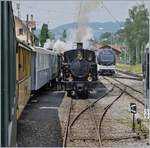 50 Jahre Blonay - Chamby; Mega Steam Festival: Die SBB Brünig Talbahn G 3/4 208 der Ballenberg Dampfbahn ist nicht nur wunderschön, sondern auch schnell, sehr schnell sogar: 105 km/h