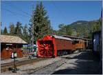 50 Jahre Blonay Chamby Museumsbahn: Was am Bernina Pass jeweils viele Interessierte anlockt, wird auch am  Mega Bernina Festival  zelebriert, und dies mit der B-C eignen RhB Dampfschneeschleuder X rot