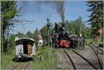 Die Saison 2026 der Blonay Chamby Bahn ist er�ffnet: In Chaulin wird die SEG G 2x 2/2 105 der Blonay Chamby Bahn wird f�r die Nachmittag-Dampfz�ge vorbereitet.
