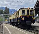 Ein Handy Bild als Vorgeschmack was es hier demn�chst zu sehen gibt: Der MOB FZe 6/6 2002 (der Blonay Chamby Bahn) steht in Montreux.

5.9.26