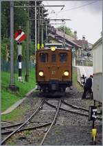 Blonay - Chamby - La Der 2026 - 60 apr�s les CEV (Saison Ende der Blonay Chamby Bahn, 60 Jahre nach dem Betriebsschluss der CEV). 

Die RhB Bernina Bahn Ge 4/4 81rangiert in Blonay und wurde mit viel Zoom fotografiert. 

25. Okt. 2026