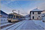 Der FART Centovalli Express beim kurzen Halt in Druogno.
8. Jan. 2016