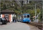 Der SSIF ABe 8/8 22 Ticino als Regionalzug Camedo - Locarno beim Halt in Ponte Brolla.