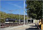 Die CEV ABeh 2/6 7505 und 7503 erreichen von Les Pl�iades kommend den noch im Umbau befindlichen Bahnhof von Vevey.