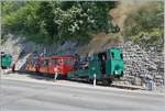 Schweizer Dampftage Brienz 2018: die BRB H 2/3 N° 5 wartet ma östlichsten Ende des BRB Bahnhofs von Brienz auf Fahrgäste nach Gäldried (und zurück).