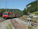 Während des Umbaus der Travys NPZ zu Domino war der CJ RBDe 560 mit Bt im Valée de Joux unterwegs.