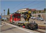 Der SBB Tm 234 470-3  Dart  f�hrt durch den Bahnhof von Rivaz in Richtung Lausanne. 

12. August 2026