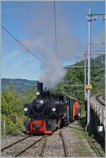 Les chemins de fer disparus - Die verschwundenen Bahnen (Zell - Todtnau 1889 - 1967) - Die SEG G 2x 2/2 105 der Blonay - Chamby Bahn erreicht mit ihrem Dampfzug von Blonay kommend Chamby. 

14. September 2025