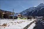 ABe 4/8 472 der ASD am Streckenende in Les Diablerets.