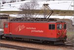 Ge 4/4III 81 Wallis in Diensten des MGB Autoverlad in Rehalp am Furkatunnel.