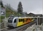 Der  BLM Mischbetrieb  mit den aktuellen und den neuen Triebwagen dauerte nur einen kurzen Sommer lang.
In Winteregg wartet der neue BLM Be 4/6 102  M�nch  auf den Gegenzug. 

23. Juli 2024