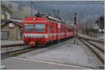 Von Gossau kommend erreicht der AB BDe 4/4 41 mit seinem Pendelzug Appenzell.