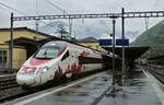 Die Italienreise des  Johann Wolfgang von Goethe : RABe 503 022 fährt mit dem EC 321 Zürich HB - Milano Centrale am 08.05.2019 aus Bellinzona aus