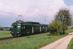SBB BDe 4/4-Pendel als Regionalzug Solothurn - Lyss bei Büren an der Aare unterwegs im Jahre 1983.