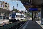 Der Thurbo GTW RABe 526 744-8 erreicht als S62 Schaffhausen und wird gleich auf die Gegenleistung wenden.