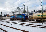 Die an die SBB Cargo International vermietete 193 516 „Aare“ (91 80 6193 516-2 D-SIEAG) der SüdLeasing GmbH (Stuttgart, eingestellt in Deutschland durch Siemens) fährt am