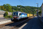 Die an die SBB Cargo International AG vermietete Siemens Vectron MS - 193 110  Zugersee  (91 80 6193 110-4 D-Rpool) der Railpool GmbH (München) fährt am 18 August 2025 mit einem Containerzug
