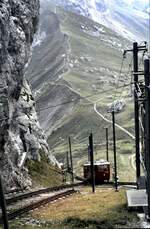 Pilatusbahn (PB) ein Bhe 1/2 auf Bergsfahrt am 21.09.1981.