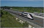 Wenn das Bild gefällt, freue ich mich, auch wenn das Bild nicht zeigt, nicht zeigen kann, was ich fotografieren wollte: Die rasend schnelle Durchfahrt des TGV Lyria 9210 von Zürich nach
