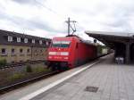 DB 101 123-8 mit gemischtem Güterzug (Göttingen, 02.07.2007).