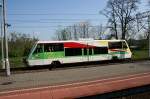 Dieser Dieseltriebwagen erinnert irgendwie an den LVT/S von DWA... (Wolsztyn, 03.05.2008).