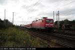 DB Regio 112 186-6 mit einem Regional-Express (DB Regio AG - RL Nordost Cottbus, gesichtet Berlin Hirschgarten, 04.09.2008).