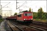 DB Schenker 155 103-5 mit Fans-Wagen Richtung Grnauer Kreuz (Berlin Schnefeld, 15.08.2009)