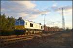 DB Schenker 247 042 / 266 442 mit Kalkstein nach Rderdorf am 06.02.2014 in der Berliner Wuhlheide