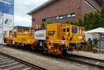 Plasser & Theurer präsentierte auf der 29. Internationale Ausstellung Fahrwegtechnik 2025 (iaf) in Münster (hier am 20 Mai 2025), den StabilizingTrailer (DGS-Anhänger) zur Modulare Funktionserweiterung von Plasser & Theurer Stopfmaschi ...