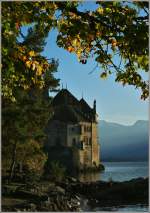 Das Chteau de Chillon von Westseite.