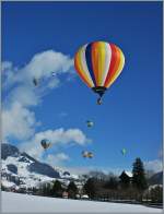 Ballonfestival in Ch�teau d'Oex.