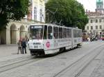 Strassenbahn Fahrzeug Nummer 1047 in Lviv am 30-05-2009.