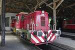 Verschiebelok 702 034 steht am 11 Juni 2022 ins Bw von das CD-Eisenbahnmuseum in Luzna u Rakovnika.