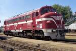 M61-010 nimmt am 9 September 2018 teil an der Lokparade ins Eisenbahnmuseumpark von Budapest.