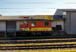 Der X 534 Turmtriebwagen X 20.641 (99 81 9431 016-0 A-StH / X 534 067-4) der Stern & Hafferl Verkehrsgesellschaft m.b.H., ex BB X 534.067-4, ist am 04 April 2025 im Bahnhof Vorchdorf-Eggenberg abgestellt. (Hinweis: Ich stehe am Bahnsteig)

Der Tur ...