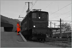 Bildvariante der Ae 4/7 10997 in Gampel-Steg.