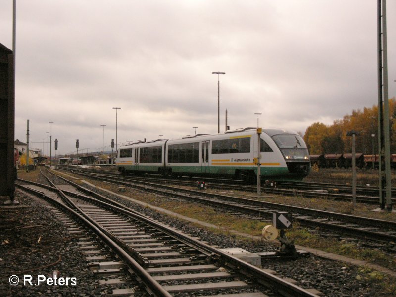 VT01 verl�sst Marktredwitz mit einer VBg nach Hof. 03.11.07